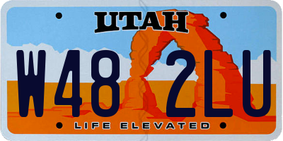 UT license plate W482LU