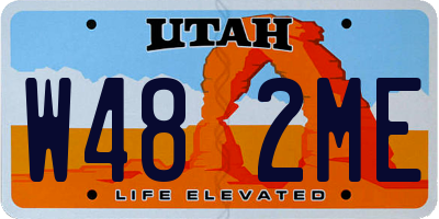 UT license plate W482ME