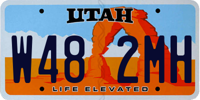UT license plate W482MH