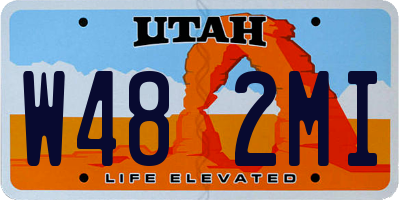 UT license plate W482MI