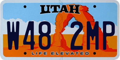 UT license plate W482MP