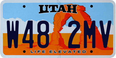 UT license plate W482MV