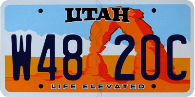 UT license plate W482OC