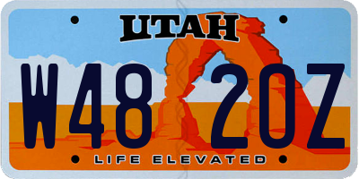 UT license plate W482OZ