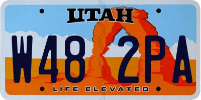 UT license plate W482PA