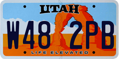 UT license plate W482PB