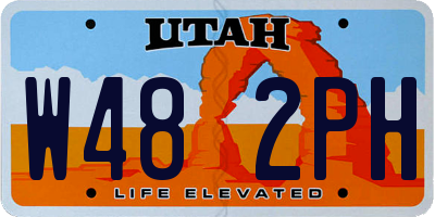 UT license plate W482PH