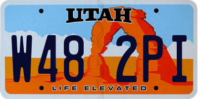 UT license plate W482PI