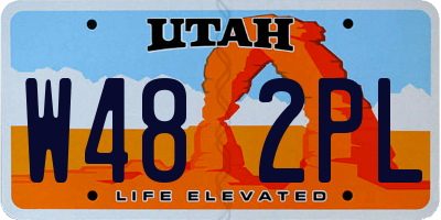 UT license plate W482PL