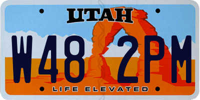 UT license plate W482PM