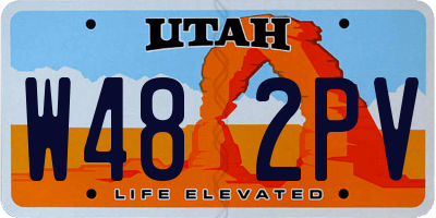 UT license plate W482PV
