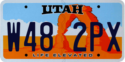 UT license plate W482PX