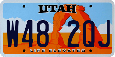 UT license plate W482QJ