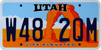 UT license plate W482QM