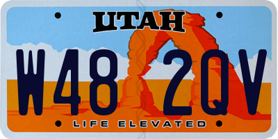 UT license plate W482QV