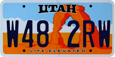 UT license plate W482RW