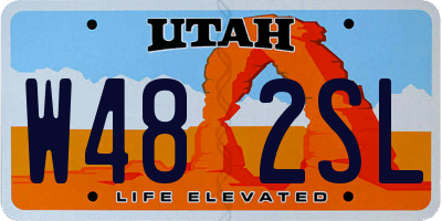 UT license plate W482SL