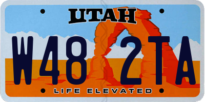 UT license plate W482TA