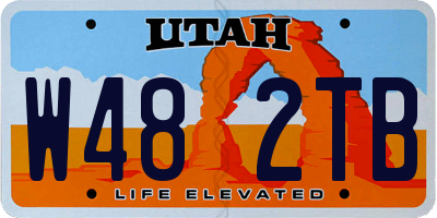 UT license plate W482TB