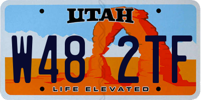 UT license plate W482TF