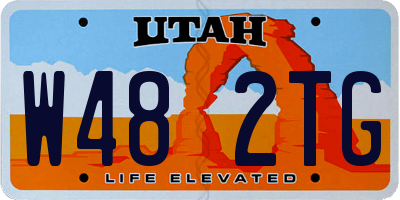 UT license plate W482TG