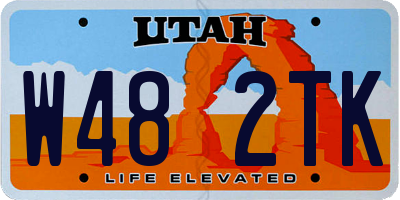 UT license plate W482TK