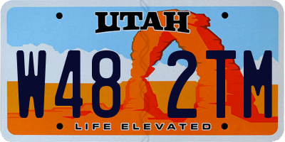 UT license plate W482TM