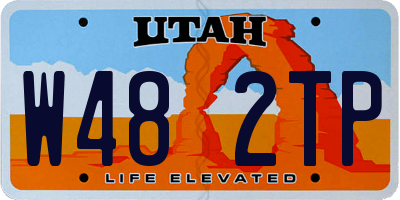UT license plate W482TP