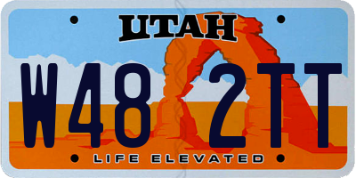 UT license plate W482TT