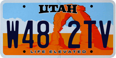 UT license plate W482TV