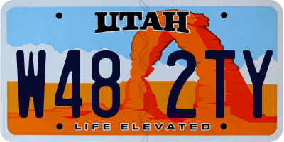UT license plate W482TY