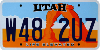 UT license plate W482UZ