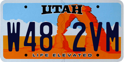 UT license plate W482VM