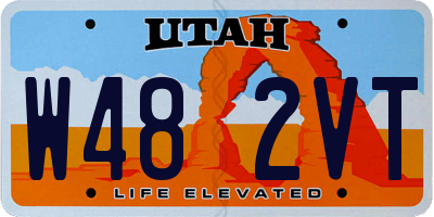 UT license plate W482VT