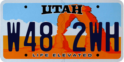 UT license plate W482WH