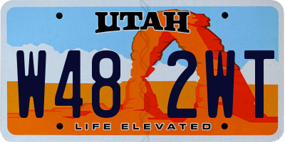 UT license plate W482WT