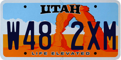 UT license plate W482XM