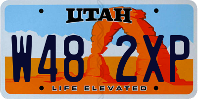 UT license plate W482XP