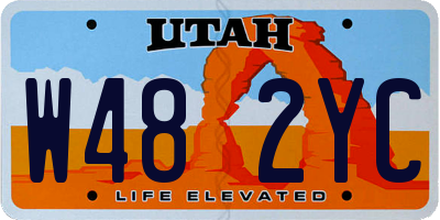 UT license plate W482YC