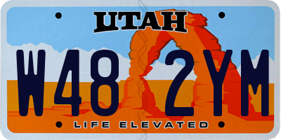 UT license plate W482YM