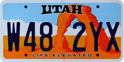 UT license plate W482YX