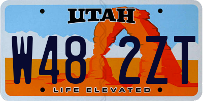 UT license plate W482ZT