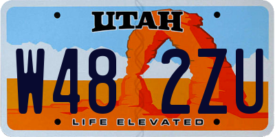 UT license plate W482ZU