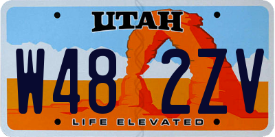 UT license plate W482ZV