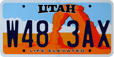 UT license plate W483AX