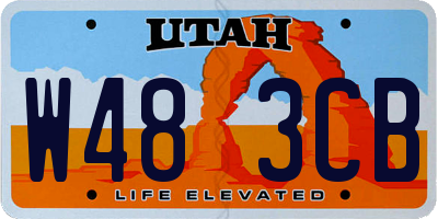 UT license plate W483CB