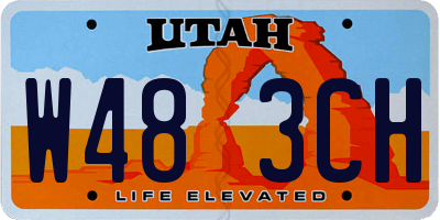 UT license plate W483CH