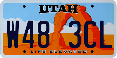 UT license plate W483CL