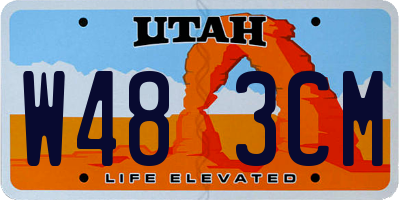 UT license plate W483CM