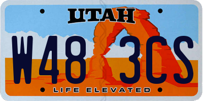 UT license plate W483CS